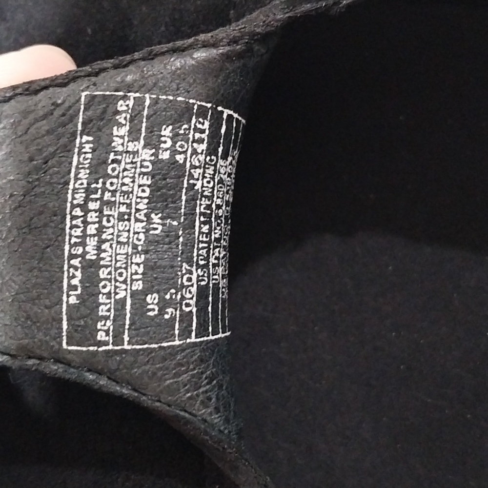 Merrell Maryjane Shoes Size 9.5 Plaza Black Suede Wedge Heel Outdoors Camping - Picture 12 of 14